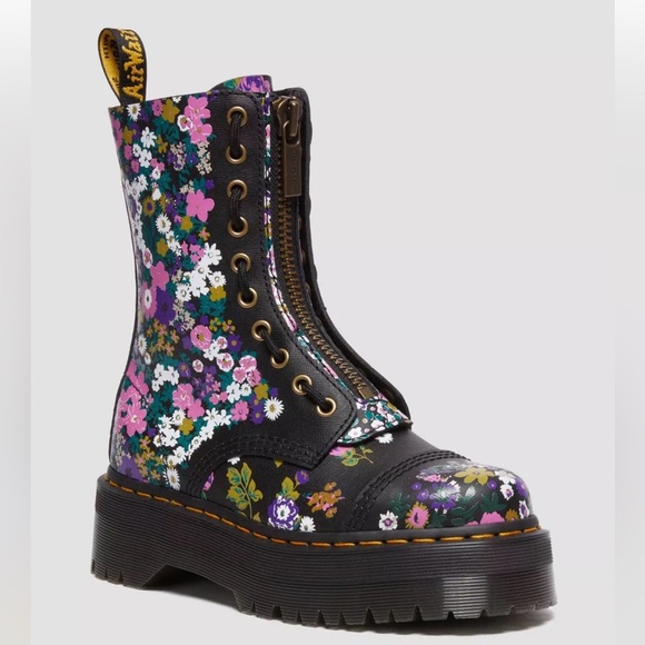 DR. MARTENS SINCLAIR LIMITED EDITION FLORAL ROSES PLATFORM BOOTS SIZE 8 NEW - Picture 8 of 15